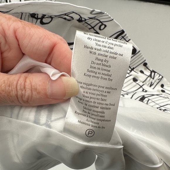 Samuel Dong trench coat White Music Note Print size petite - Picture 9 of 9